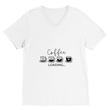 Ladda upp bild till gallerivisning, Coffee loading - Premium unisex v-ringad t-shirt
