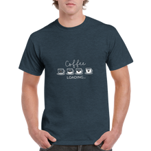 Ladda upp bild till gallerivisning, Coffee loading - Kraftig Unisex Crewneck T-shirt
