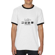 Ladda upp bild till gallerivisning, Coffee loading - Unisex Ringer T-shirt
