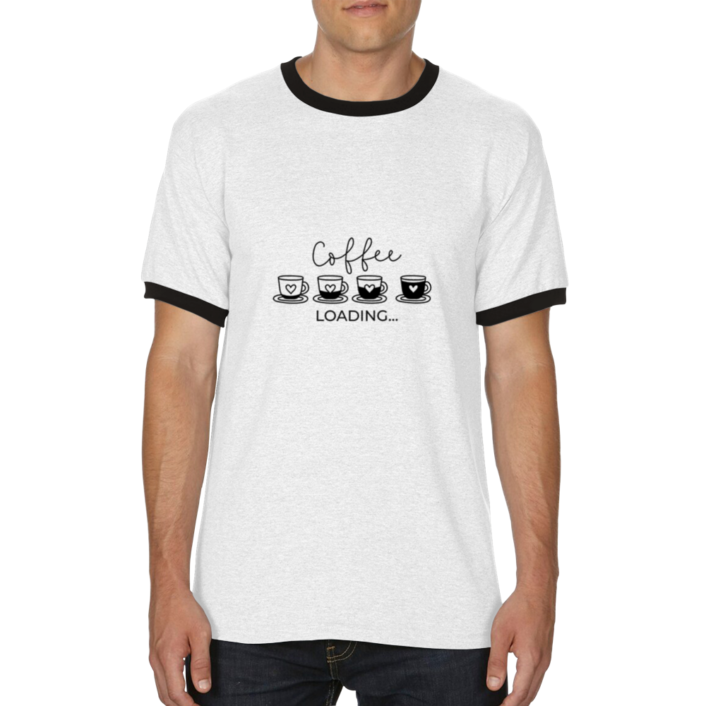 Coffee loading - Unisex Ringer T-shirt