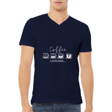 Ladda upp bild till gallerivisning, Coffee loading - Premium unisex v-ringad t-shirt
