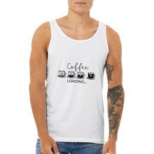 Ladda upp bild till gallerivisning, Coffee loading - Premium unisex tanktopp
