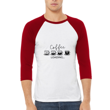 Ladda upp bild till gallerivisning, Coffee loading - Unisex Raglan T-shirt med 3/4 ärmar
