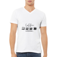 Ladda upp bild till gallerivisning, Coffee loading - Premium unisex v-ringad t-shirt
