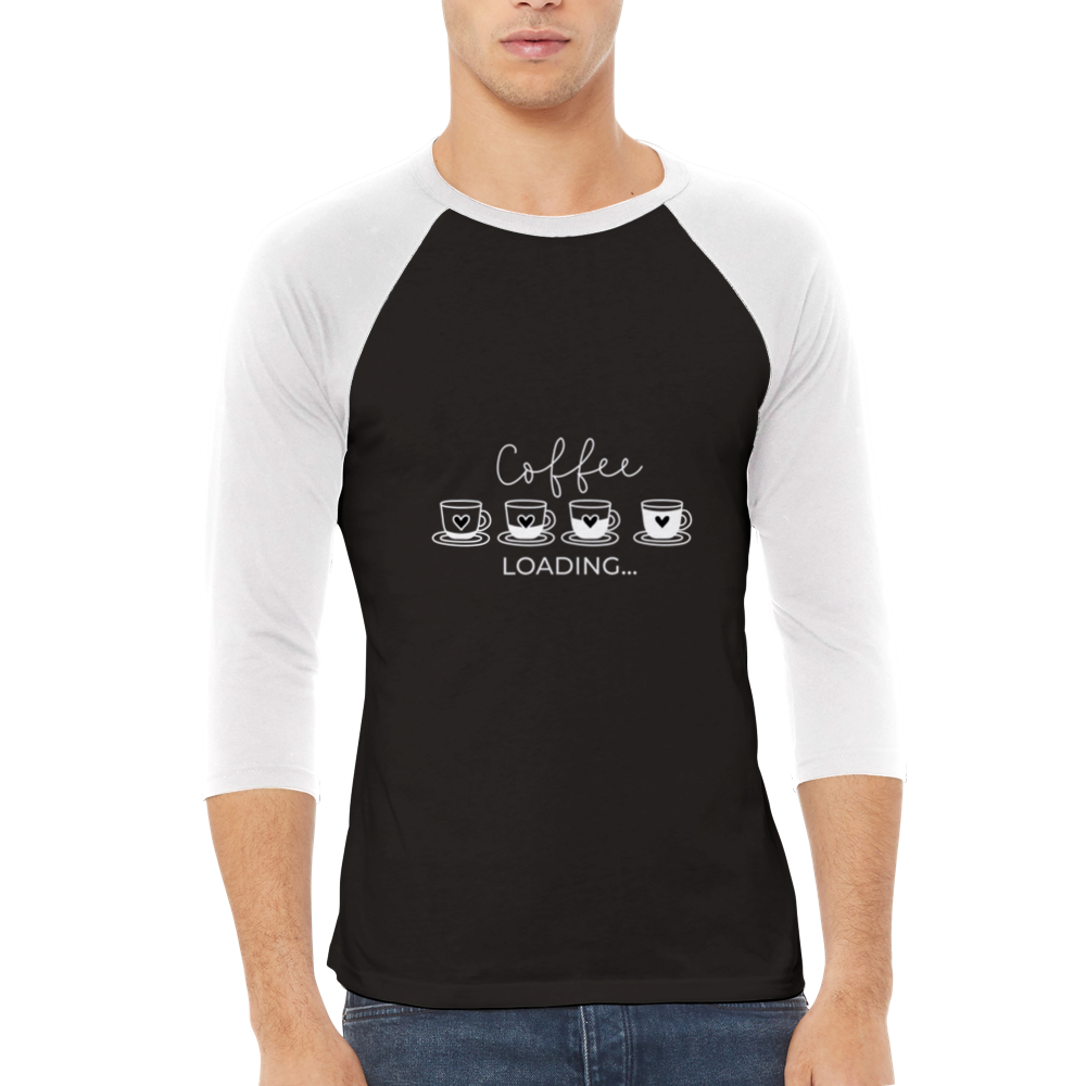 Coffee loading - Unisex Raglan T-shirt med 3/4 ärmar