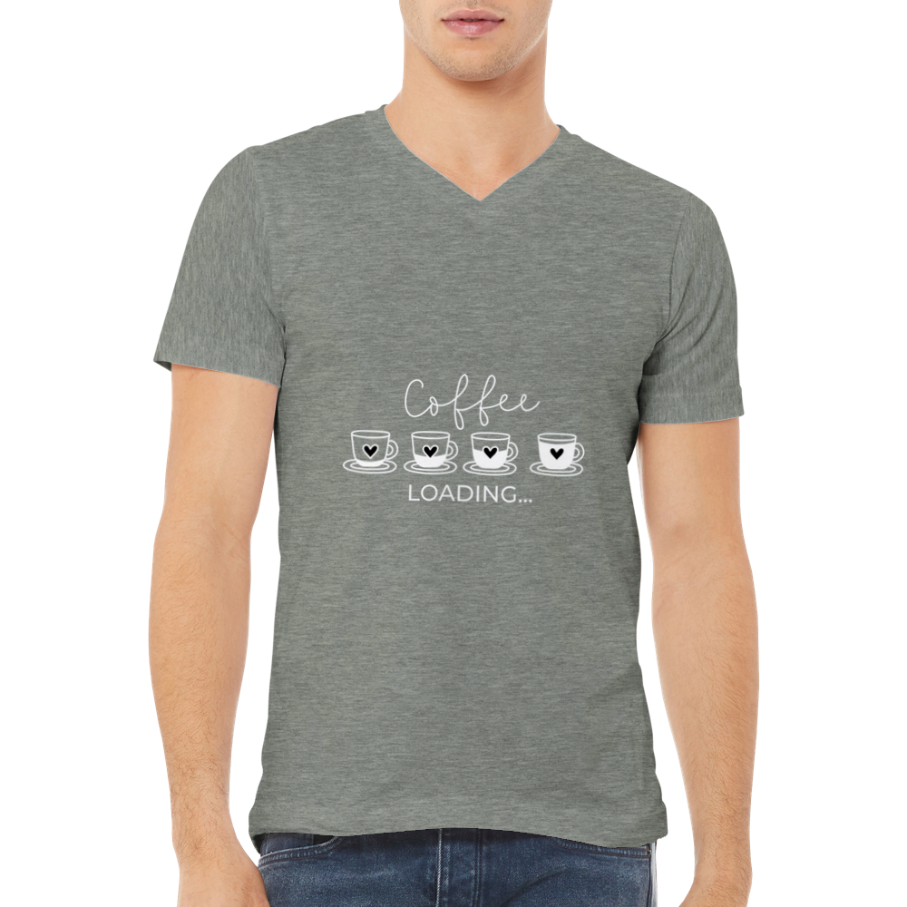 Coffee loading - Premium unisex v-ringad t-shirt