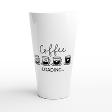 Ladda upp bild till gallerivisning, Coffee loading - Vit lattemugg 17oz i keramik
