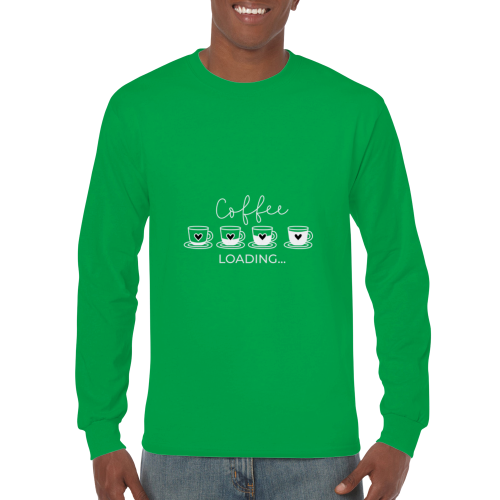 Coffee loading - Klassisk unisex långärmad T-shirt